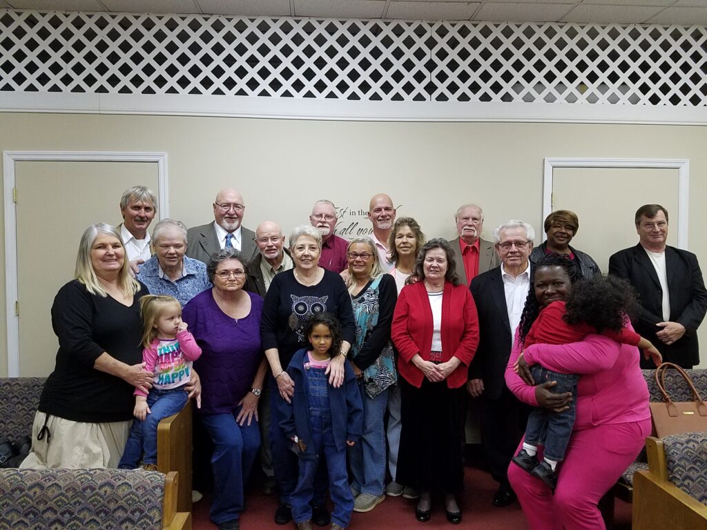Church members and friends of the Solid Rock Church in Albany Ga